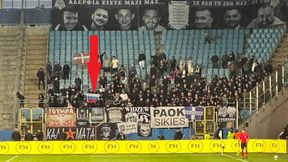 Rosyjska flaga na stadionie w Lublinie. Było nerwowo