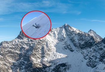 Przerażające nagranie z Tatr. Mężczyzna stracił równowagę na szlaku i spadł