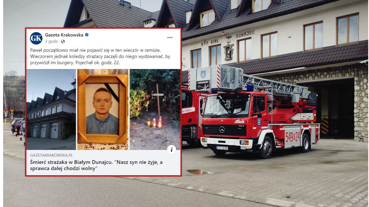 Strażak z Białego Dunajca zmarł w szpitalu.