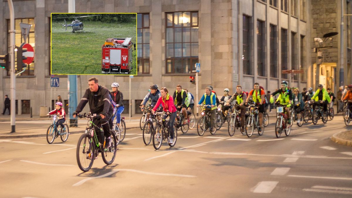 Zdjęcie okładkowe artykułu: Getty Images / Getty Images/PAP / Na mniejszym zdjęciu straż pożarna i policja/PAP, większe zdjęcie: przejazd rowerzystów/Getty Images