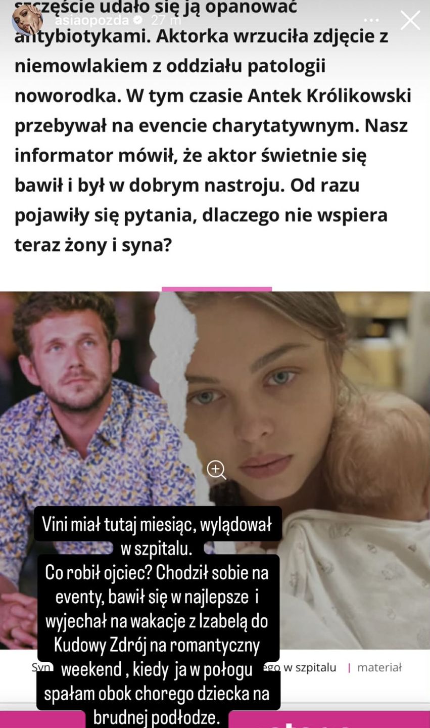 Joanna Opozda uderza w Królikowskiego w serii ostrych wpisów