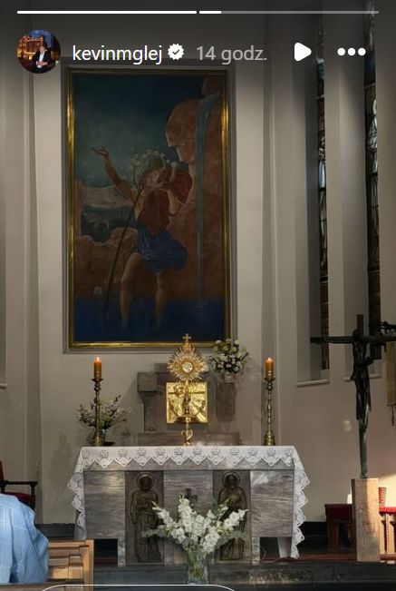 Kevin Mglej pokazał ujęcie z kościoła