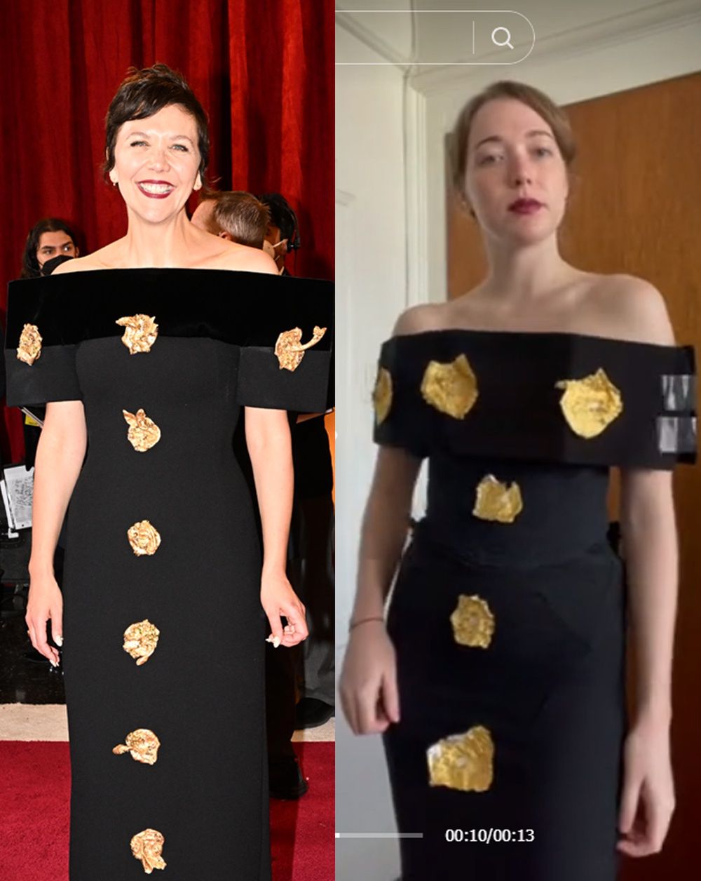 TikTokerka odtwarza kreacje gwiazd