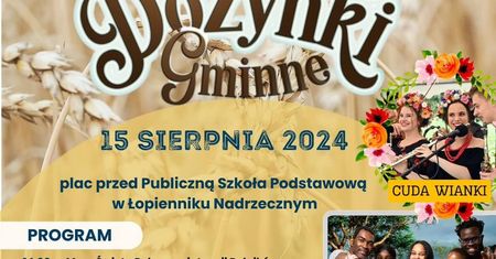 Dożynki w Łopienniku Nadrzecznym 2024. Gwiazda imprezy zespół Malibu. Zobacz godzinowy program