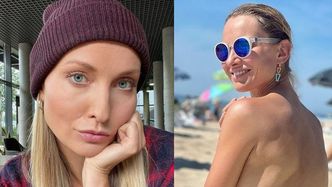 Joanna Moro topless filozofuje na plaży: "Często mężczyźni mają NIECO WIĘKSZE PIERSI"...