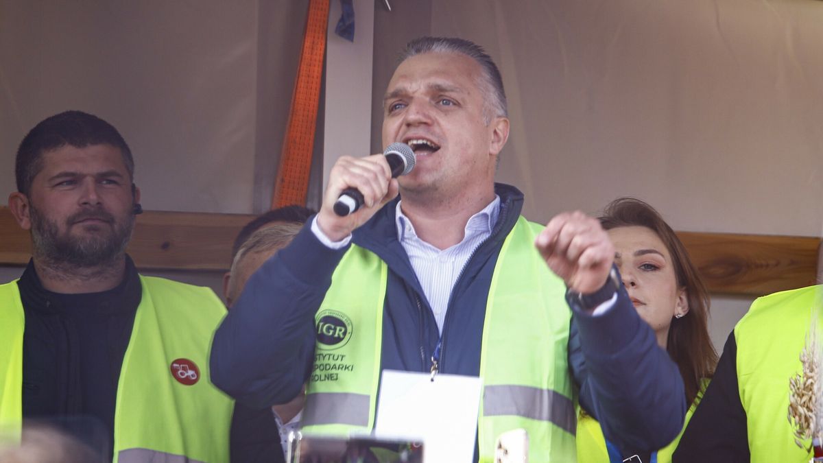 Protest rolnik�w w Warszawie
27.02.2024. Warszawa. Warszawski protest rolnikow. Fot. Filip Naumienko/REPORTER 
N/z: Szczepan Wojcik
Filip Naumienko/REPORTER