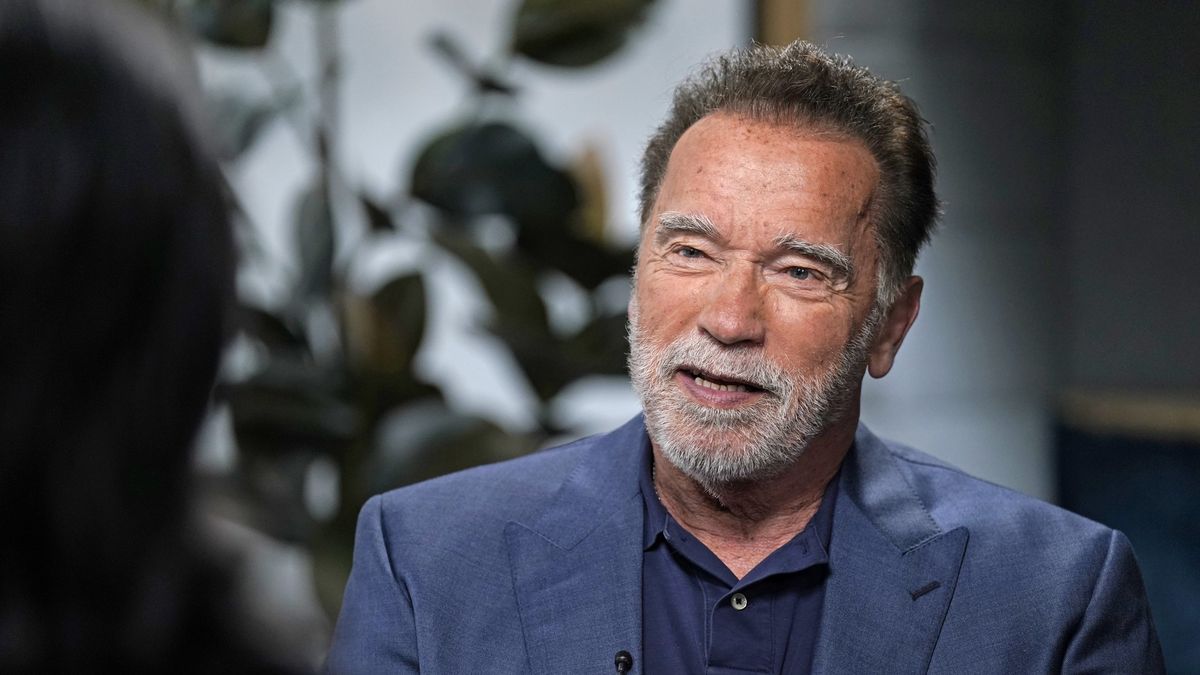 MEET THE PRESS -- Arnold Schwarzenegger interview at 30 Rockefeller Plaza -- Pictured: Arnold Schwarzenegger -- (Photo by: Peter Kramer/NBC via Getty Images)