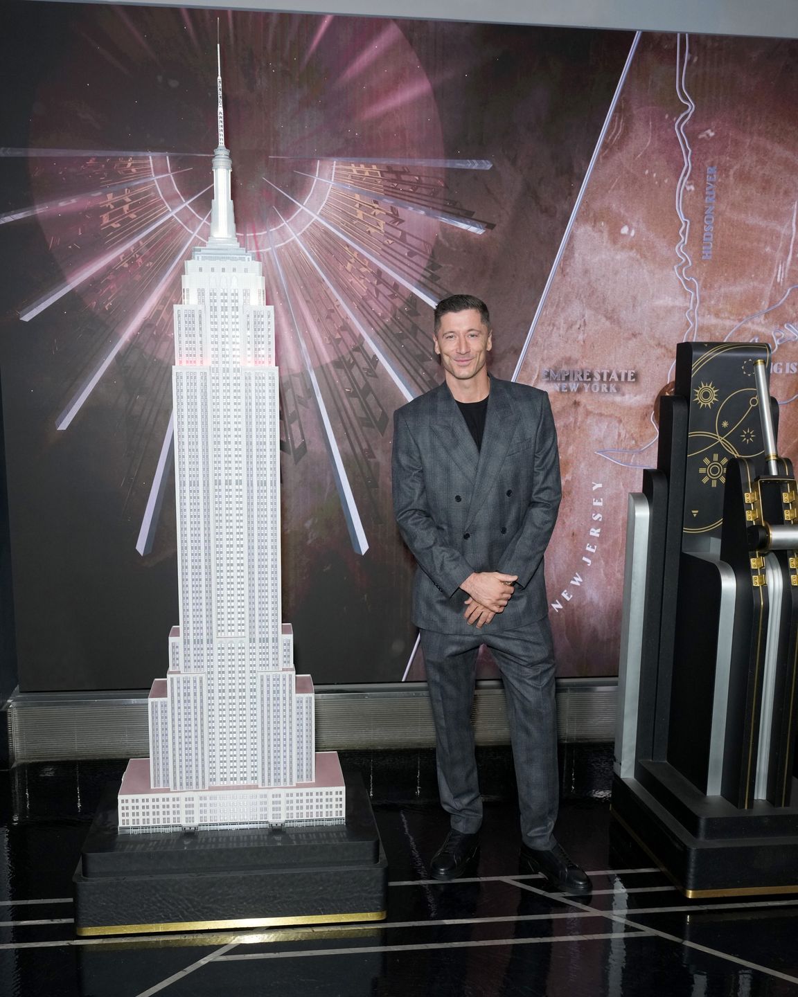 Robert i Anna Lewandowscy na Empire State Building