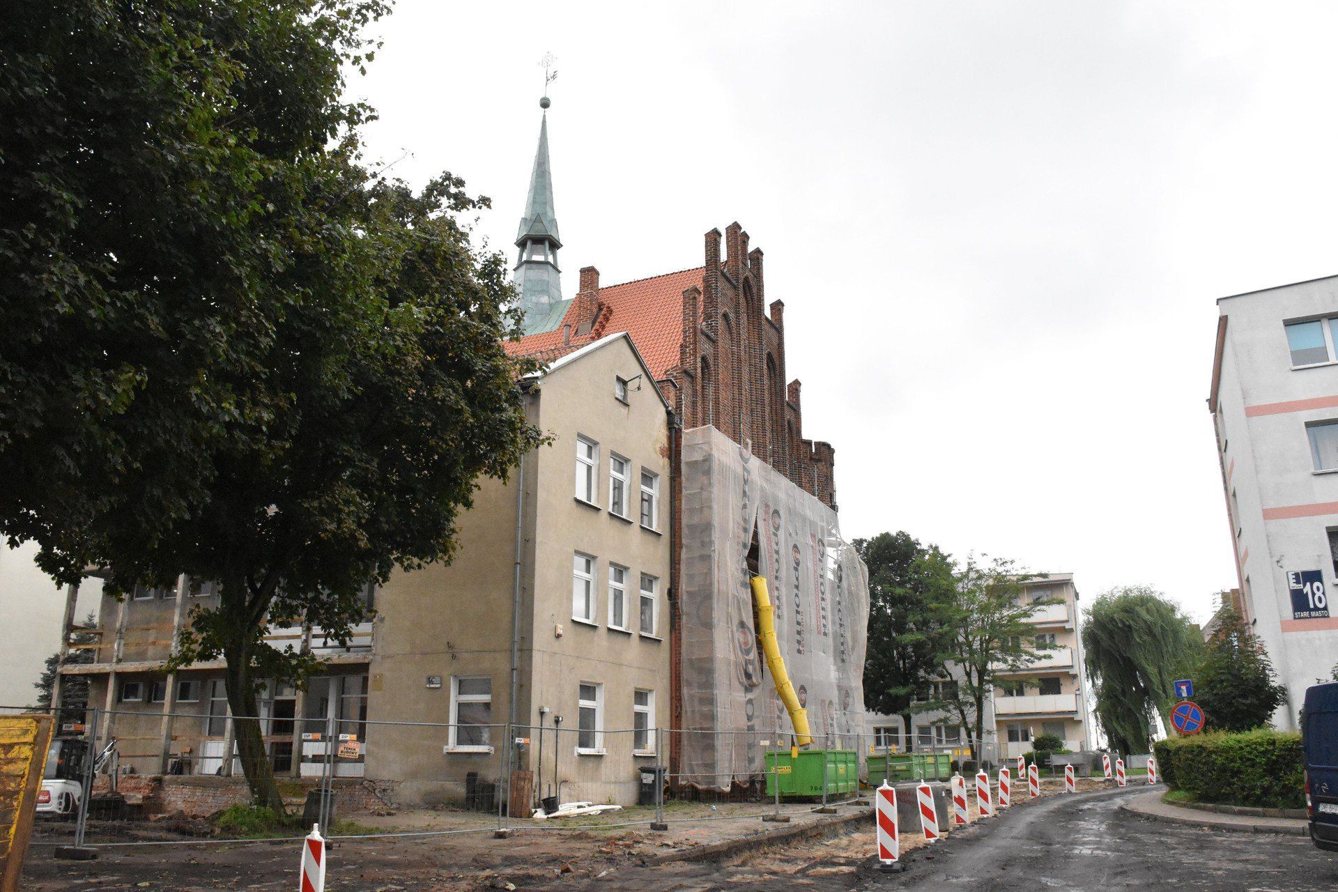Ratusz Staromiejski w Malborku w trakcie modernizacji