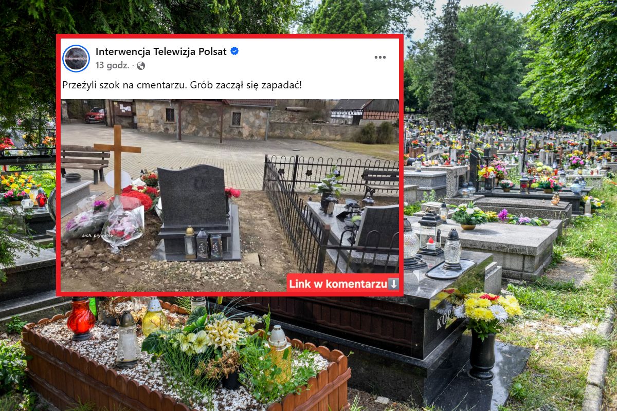 Bulwersująca sytuacja na cmentarzu. "Grób zaczął się przechylać"