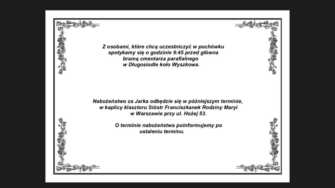 Jarosław Szczepaniak nie żyje