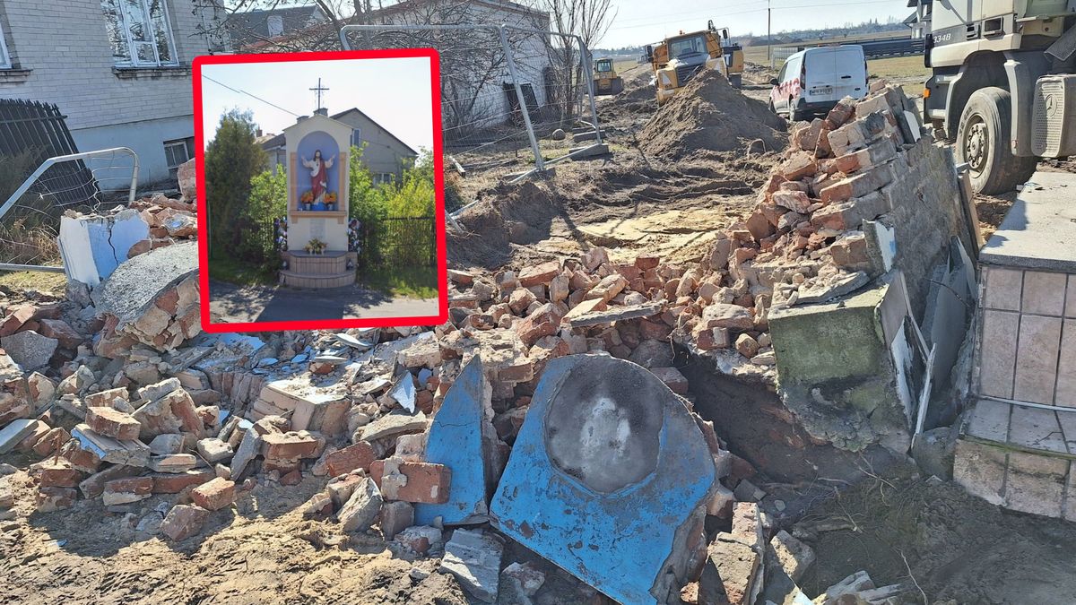 Ponad 100-letnia kapliczka zrównana z ziemią.