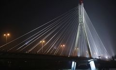 Warszawa. Barka z maszyną płynęła sama Wisłą