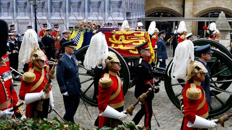Rodzina królewska na uroczystościach pogrzebowych królowej Elżbiety II