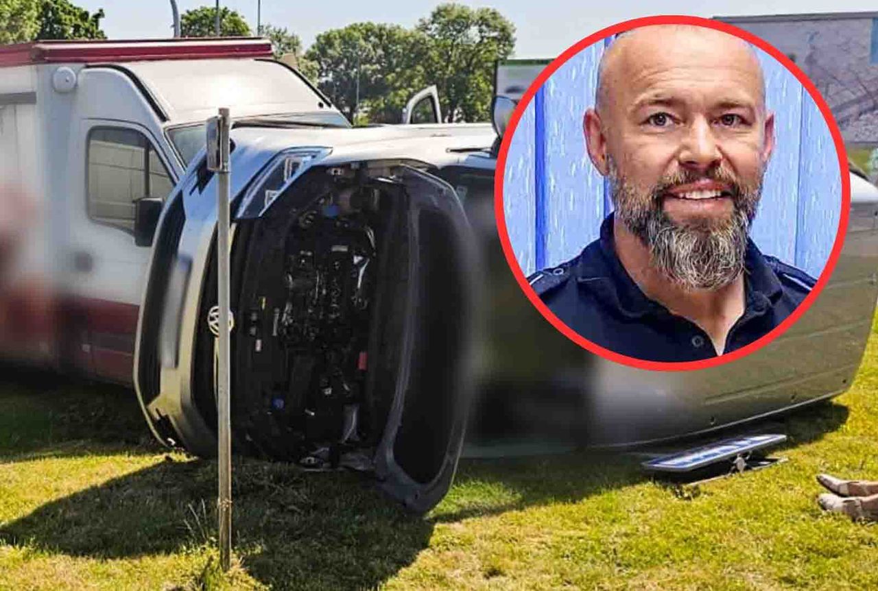 Wypadek w Kąkolewie. Policjant w czasie wolnym ruszył na pomoc 78-latce