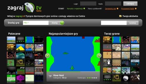 Zagraj.tv - agregator gier flash od Onetu