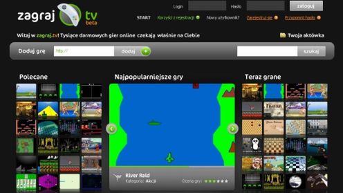 Zagraj.tv - agregator gier flash od Onetu 1