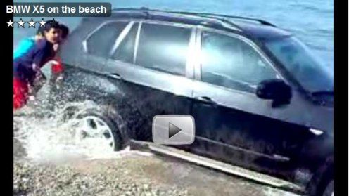 BMW X5 na plaży