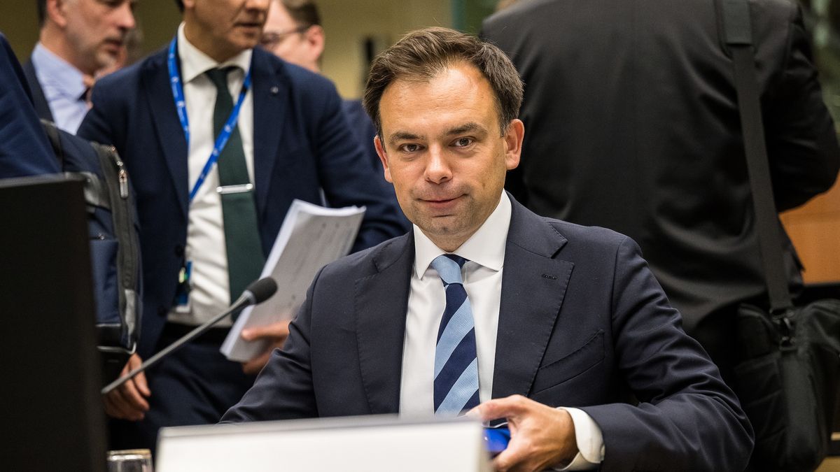 Andrzej Domanski, Poland's finance minster, at a Eurogroup meeting in Brussels, Belgium, on Monday, May 4, 2026. Europe is ready to respond if US President Donald Trump raises tariffs on cars and trucks from the European Union to 25%, according to Eurogroup President Kyriakos Pierrakakis. Photographer: Wiktor Dabkowski/Bloomberg via Getty Images