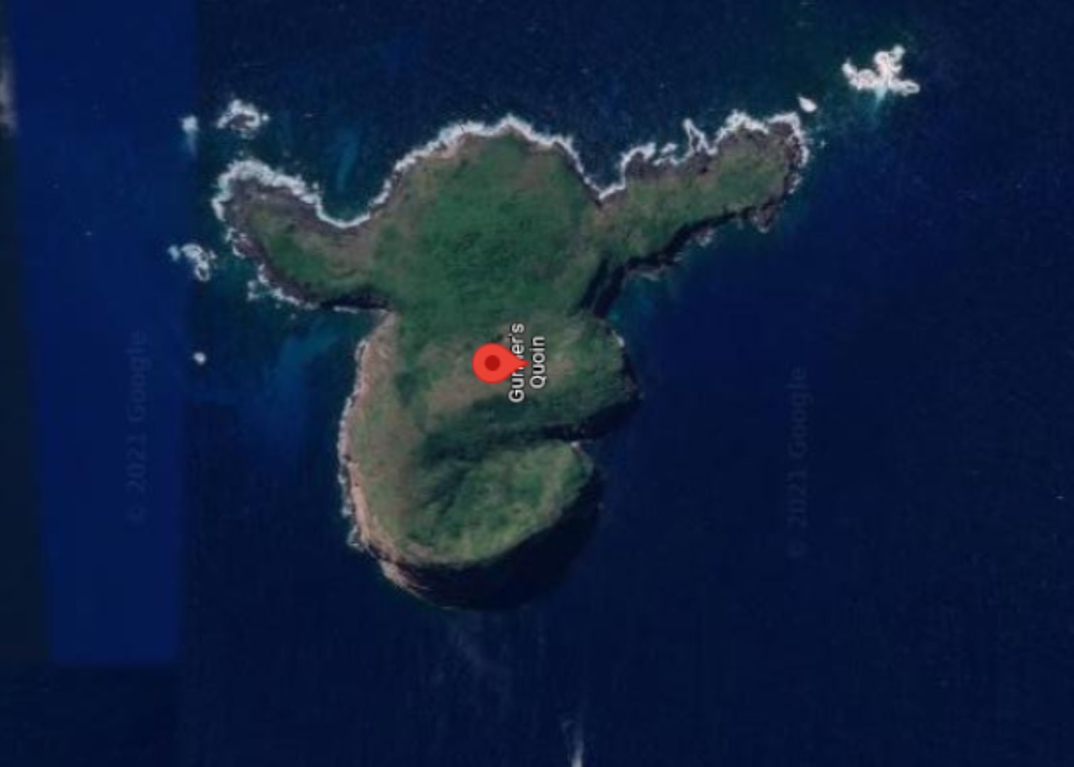 Tajemnicza wyspa z Google Maps. Przypomina kultową postać z filmu