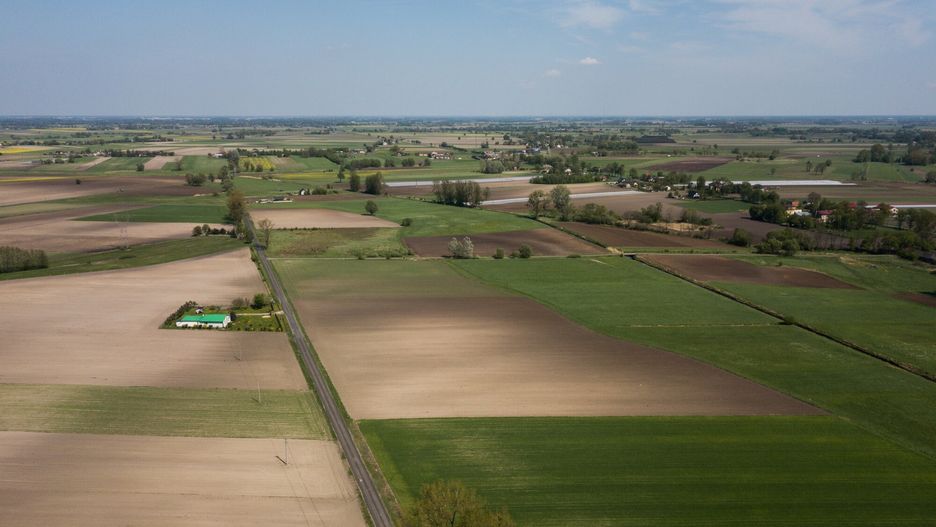 Zdjęcia lotnicze lokalizacji Centralnego Portu Komunikacyjnego