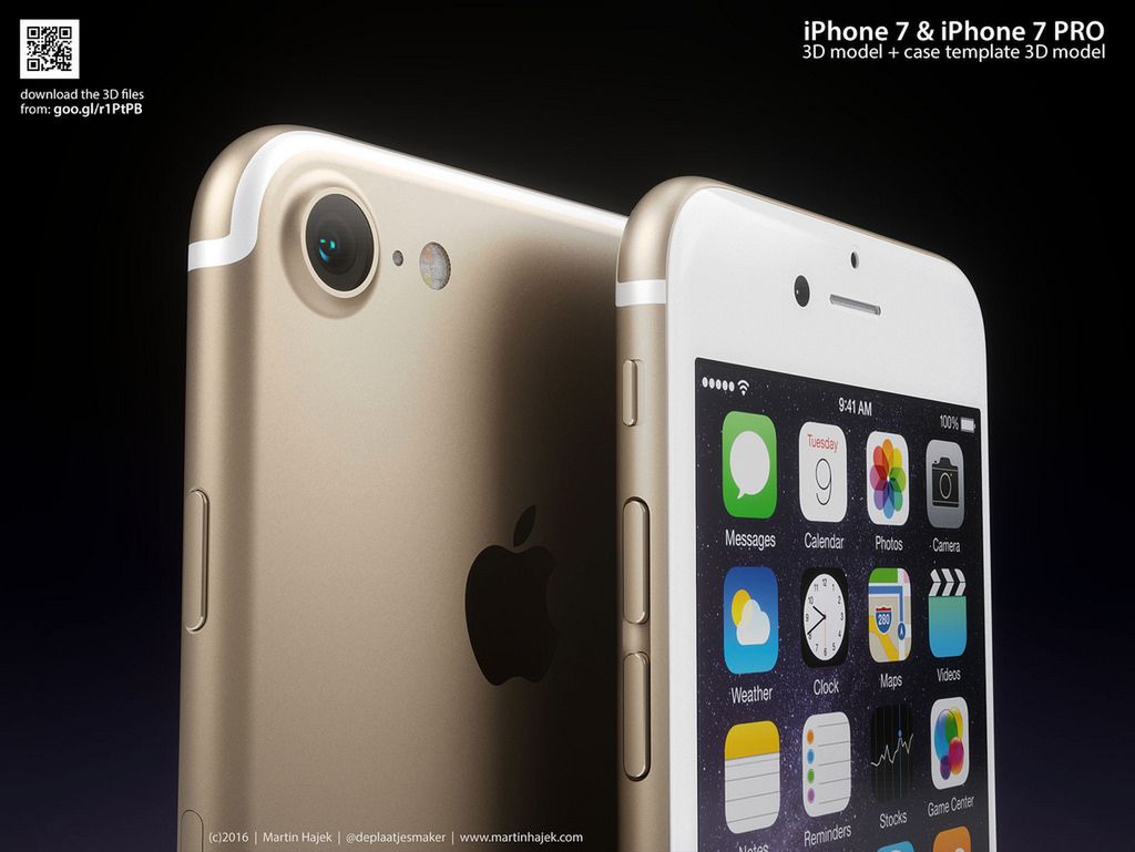 iPhone 7 na fotorealistycznych wizualizacjach bazujących na przeciekach 3