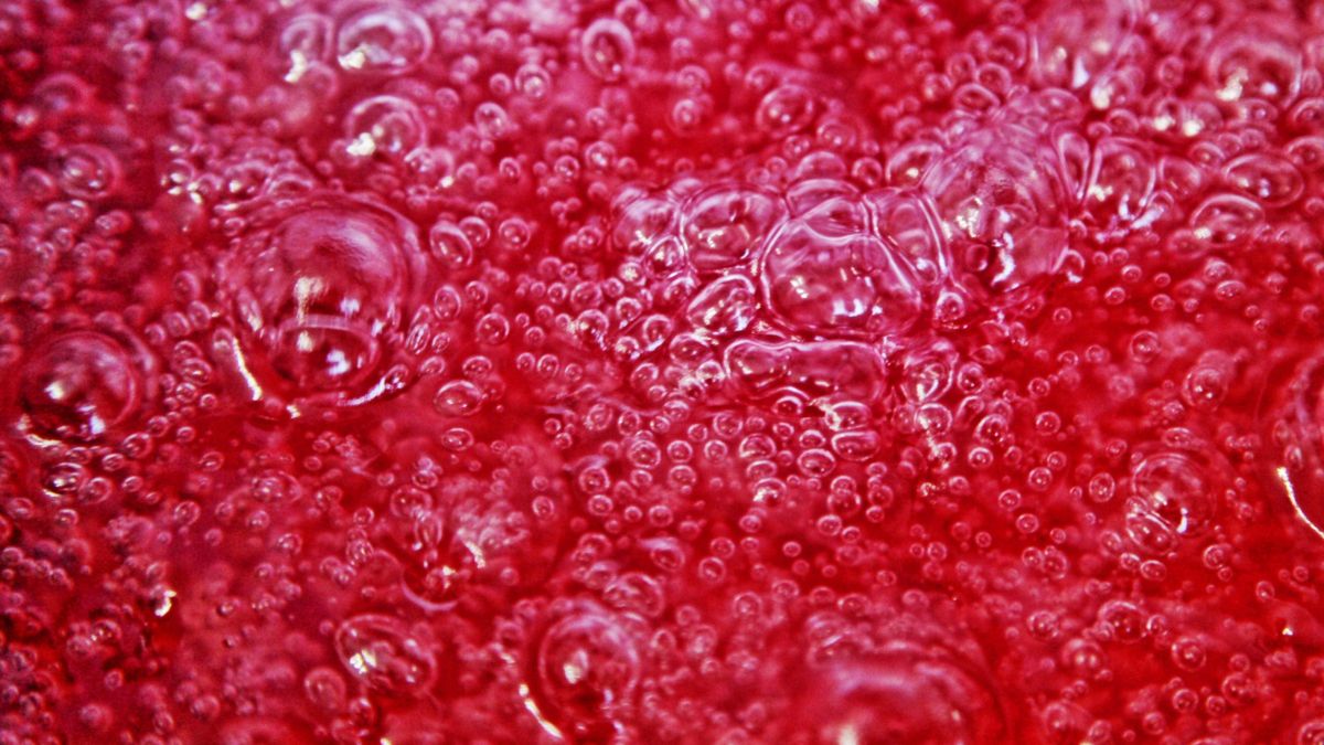 Kisiel malinowy w zbliżeniu