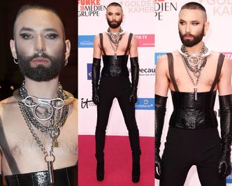 Conchita Wurst eksponuje sutki na rozdaniu nagród filmowych