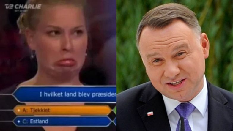 Andrzej Duda został bohaterem pytania w duńskich "Milionerach"! Uczestniczka nie znała odpowiedzi...