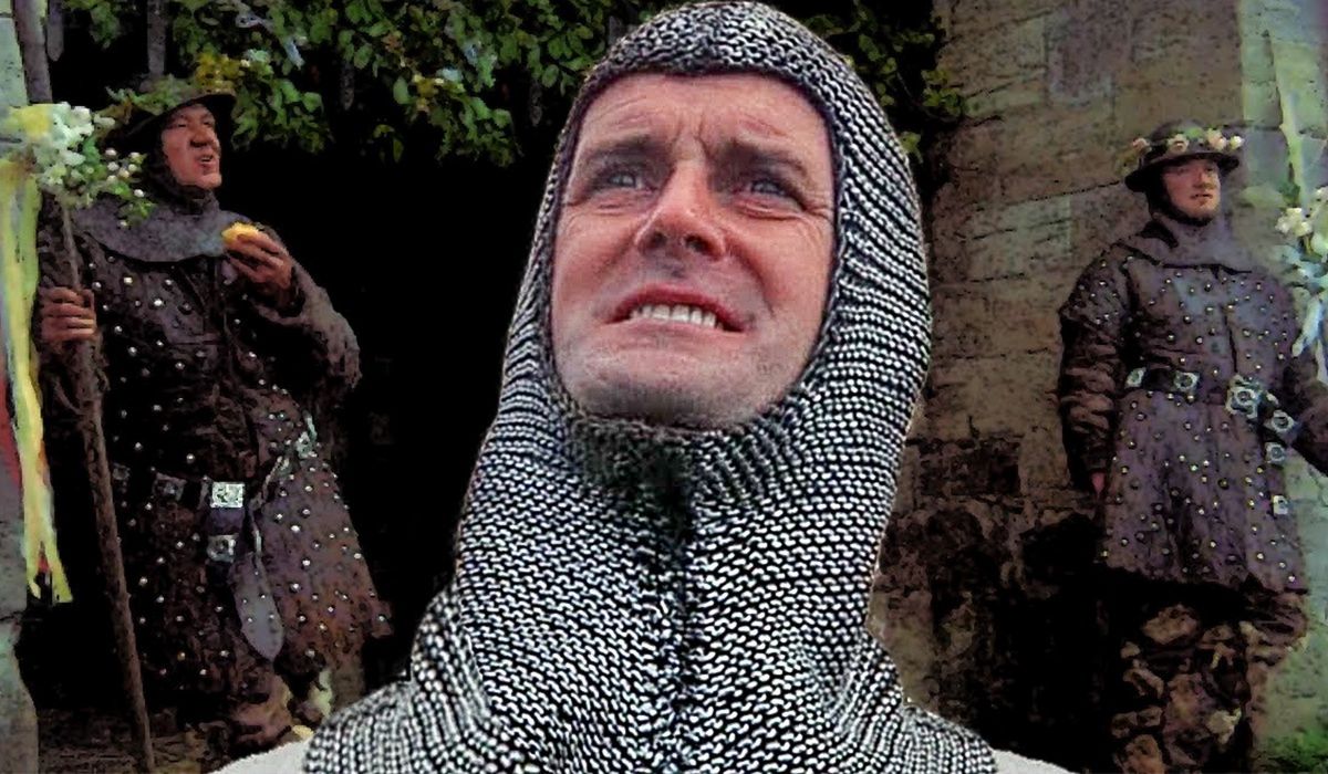 John Cleese w filmie "Monty Python i Święty Graal" 