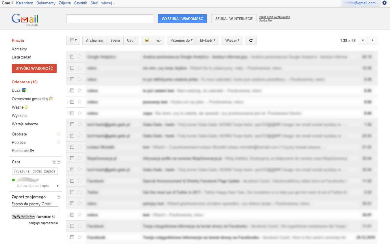 Gmail jak Google+. Czy podoba Ci się nowy wygląd poczty Google'a? 2