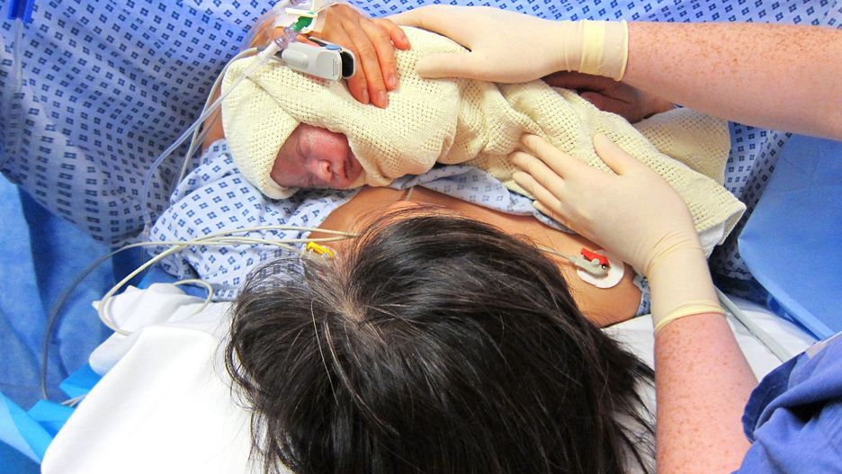 Mother with newborn babyPeter Dazeleychildbirth, baby, new life, birth