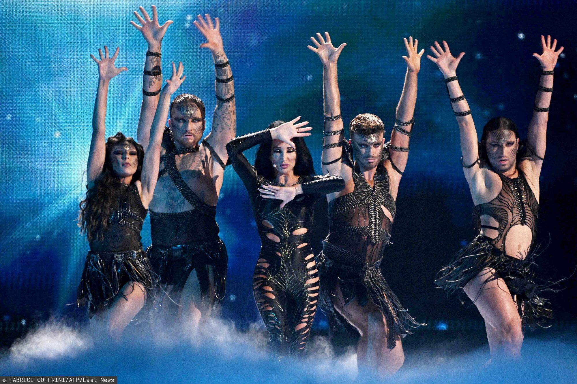 Fina? konkursu Eurowizji 2025Polish singer Justyna Steczkowska representing Poland with the song "Gaja" performs during the grand final of the Eurovision Song Contest 2025, at the St. Jakobshalle arena in Basel on May 17, 2025. (Photo by Fabrice COFFRINI / AFP)FABRICE COFFRINI