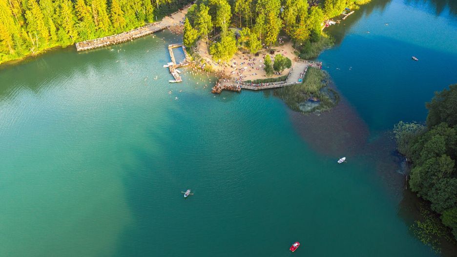 Zielone Jeziora to świetny cel na wycieczkę rowerową