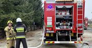 Duży pożar w regionie. Ogień zajął trzy domki pod Włocławkiem