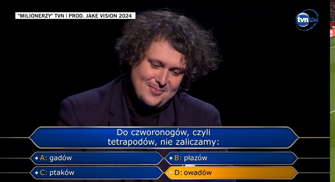 "Milionerzy". Urbański zadał ostatnie pytanie za milion