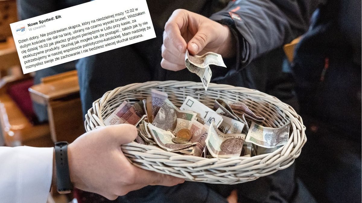 Ełk. Opisała w sieci, że nie dał na tacę