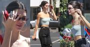 Obrażona Kendall Jenner zasłania się przed paparazzi
