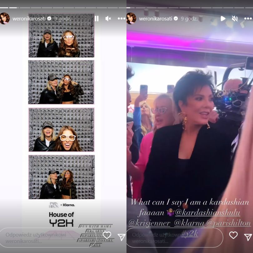 Weronika Rosati imprezuje z Paris Hilton i Kris Jenner
