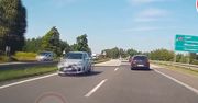 Sceny grozy na drodze ekspresowej. Toyota jechała pod prąd trasą S1