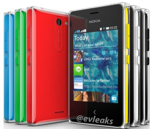 Nokia Asha 502 (fot. @evleaks)