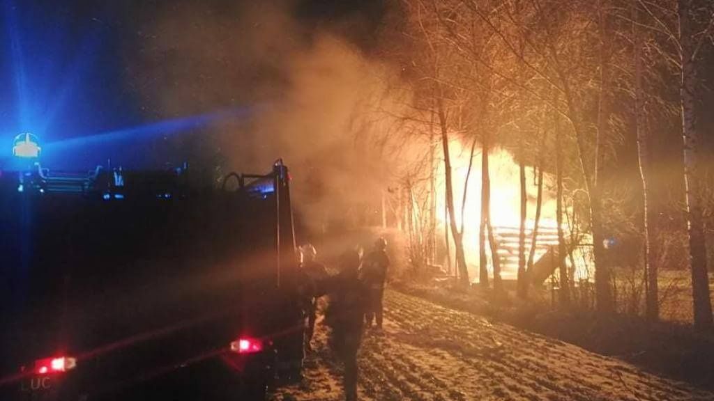 Pożar altanki przy ul. Przepiórczej