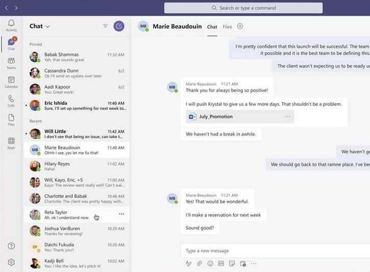 Odświeżony interfejs Microsoft Teams; zmiany nie rzucają się w oczy, fot. Windows Latest.