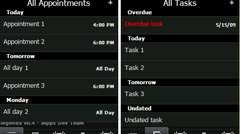 Zadania z kalendarza w postaci listy 1