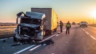 Gliwice: Paraliż na autostradzie A4 na Śląsku. Dwa wypadki jeden za drugim. TIR wywrócił się na bok, są duże utrudnienia