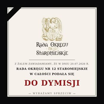 Rada Okręgu nr 12 Staromiejskie podała się do dymisji. W tle nieporozumienia w sprawie parkingów na starówce