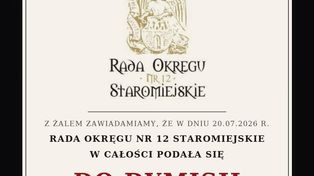 Rada Okręgu nr 12 Staromiejskie podała się do dymisji. W tle nieporozumienia w sprawie parkingów na starówce