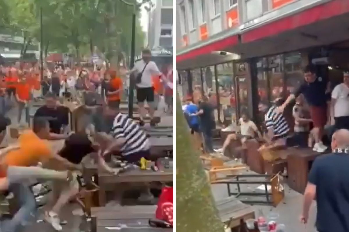 Brawl before the Euro semi-final. Video spreads online.