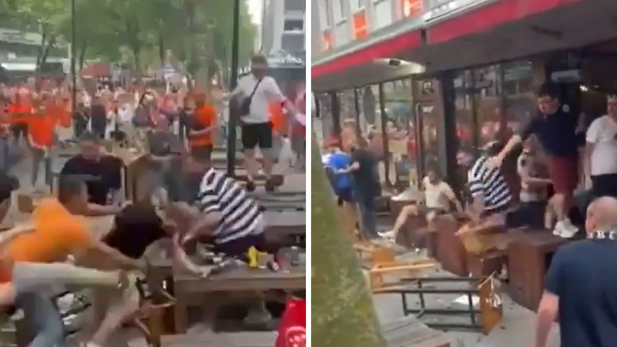 Zamieszki przed meczem Holandia - Anglia