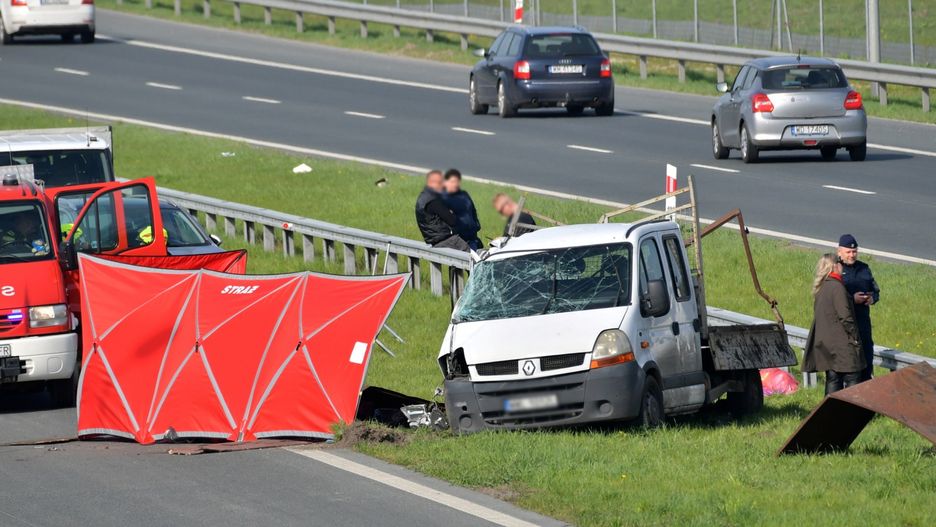 Wypadek na A2 w miejscowości Michałówek